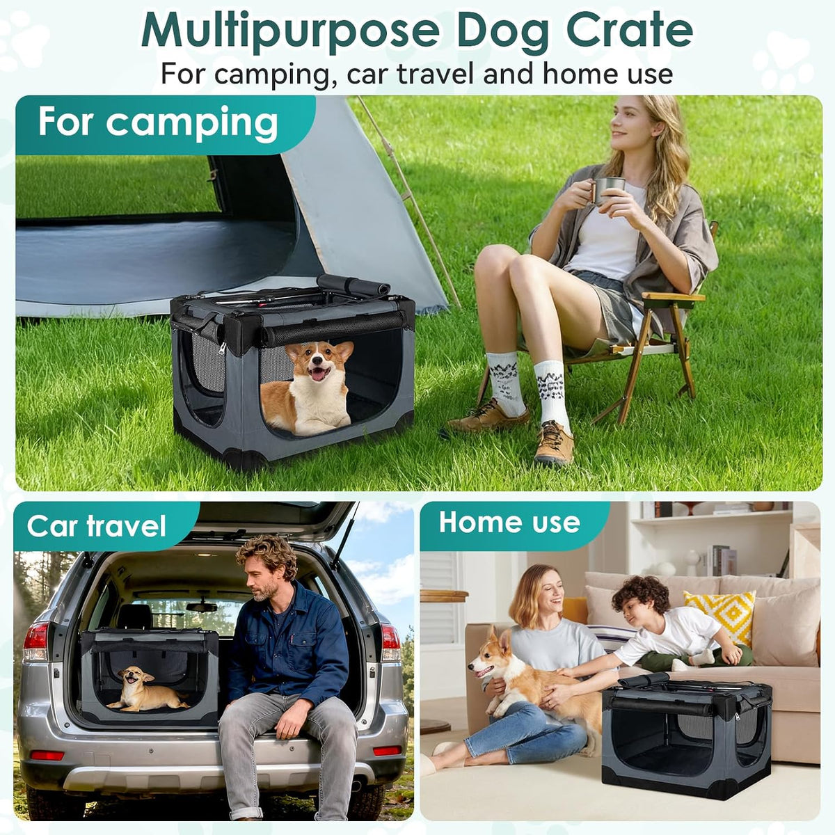 PetNex™ Soft Small Dog Crate | Portable Travel Kennel for Dogs