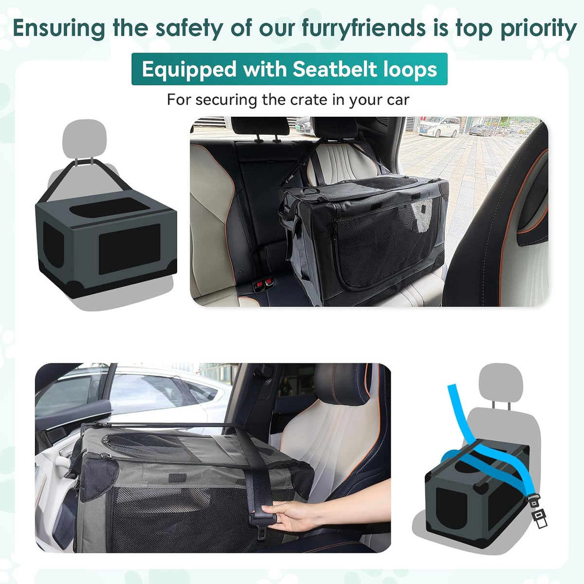 PetNex™ Soft Small Dog Crate | Portable Travel Kennel for Dogs
